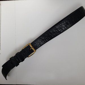 Bally Men's Black Leather Skin Belt 34"